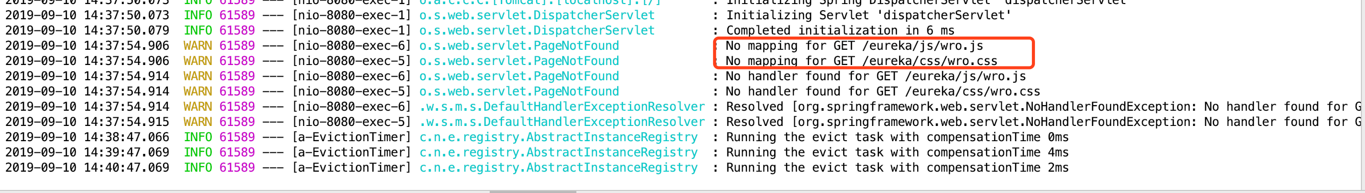Spring Cloud Netflix Eureka dashboard static resources not loading