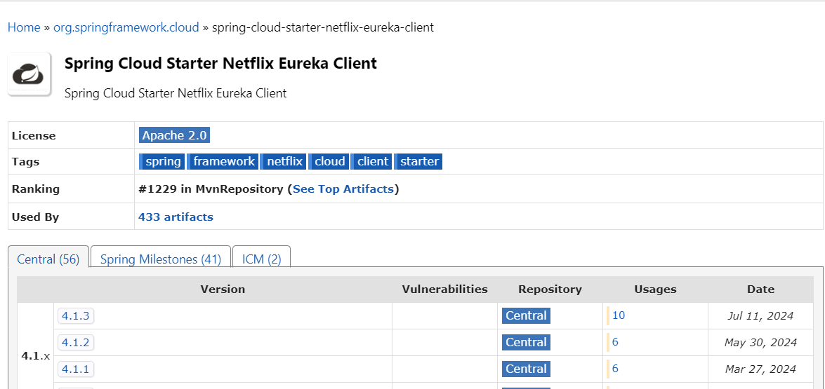 Spring Cloud Netflix spring-cloud-starter-netflix-eureka-client:4.1 has vulnerability with dependency commons-jxpath:1.3