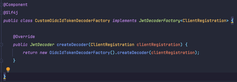 Spring Security Allow creating OIDC id token decoder outside of OidcIdTokenDecoderFactory