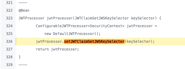 Spring Security Multi-tenancy Documentation - com.nimbusds.jwt.proc.JWTProcessor does not have a setJWTClaimSetJWSKeySelector  method