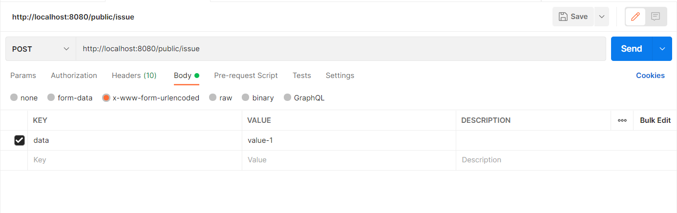 Spring Security The last POST request joins the parameters of all the requests that throw BadCredentialsException