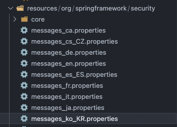 Spring Security When browser language is 'Korean', can't see korean debug message