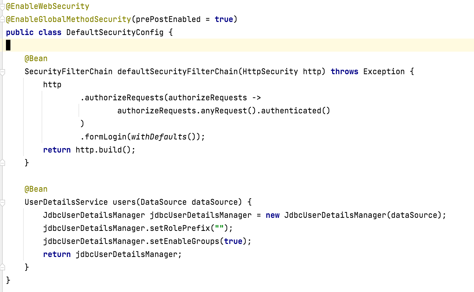 Spring Security Use 'groups' as table name results in bad SQL grammar