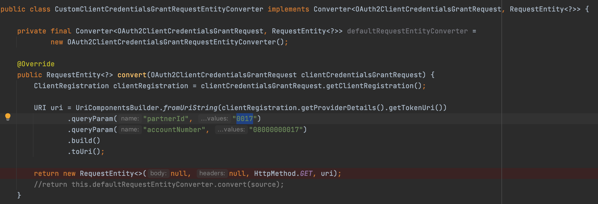 Spring Security Not able to add custom parameters to OAuth Token Request