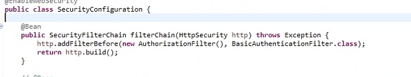 Spring Security Does not execute the initFilterBean method of the GenericFilterBean parent class.