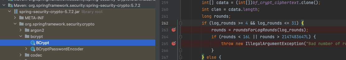 Spring Security Spring Security Bcrypt with strength/log rounds = 31 results in 'Bad number of rounds' error although 31 should be ok