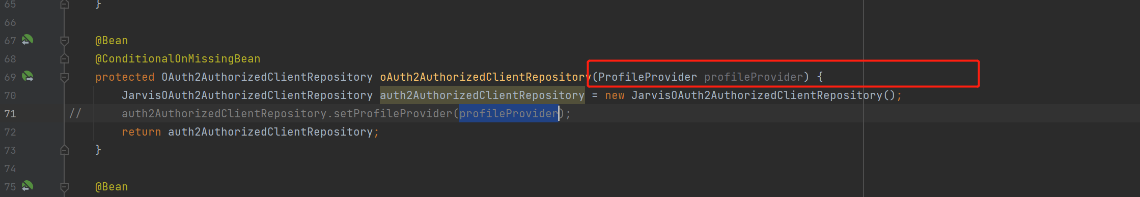 Spring Security OAuth2AuthorizedClientRepository  There is a circular dependency problem