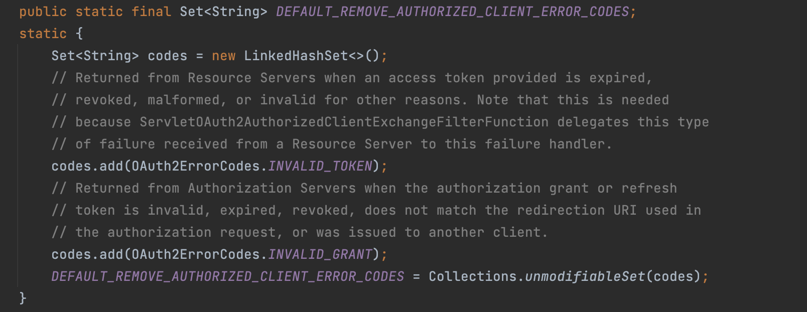 Spring Security Authorized client details is not getting deleted by RemoveAuthorizedClientOAuth2AuthorizationFailureHandler