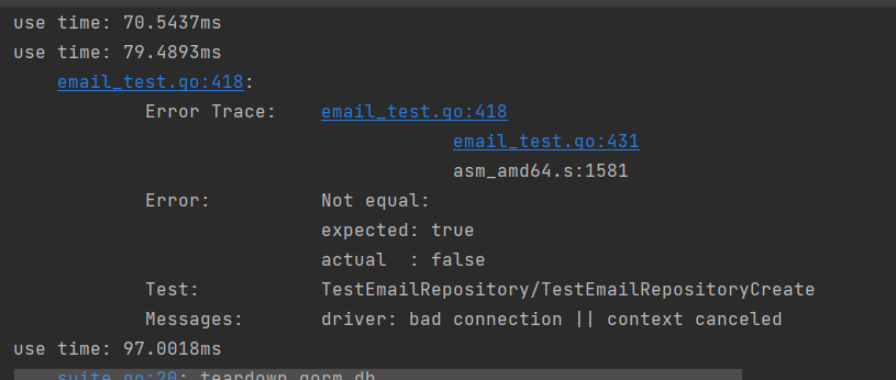 Gorm unanticipated error with context canceled