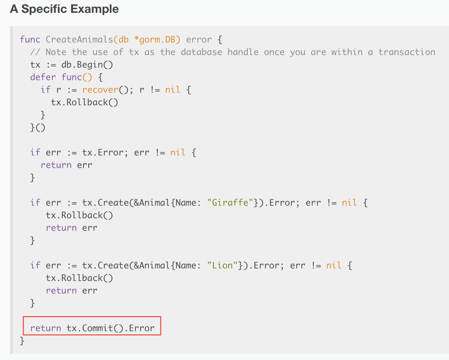 Gorm Do we need call tx.Rollback() after tx.Commit() got error?