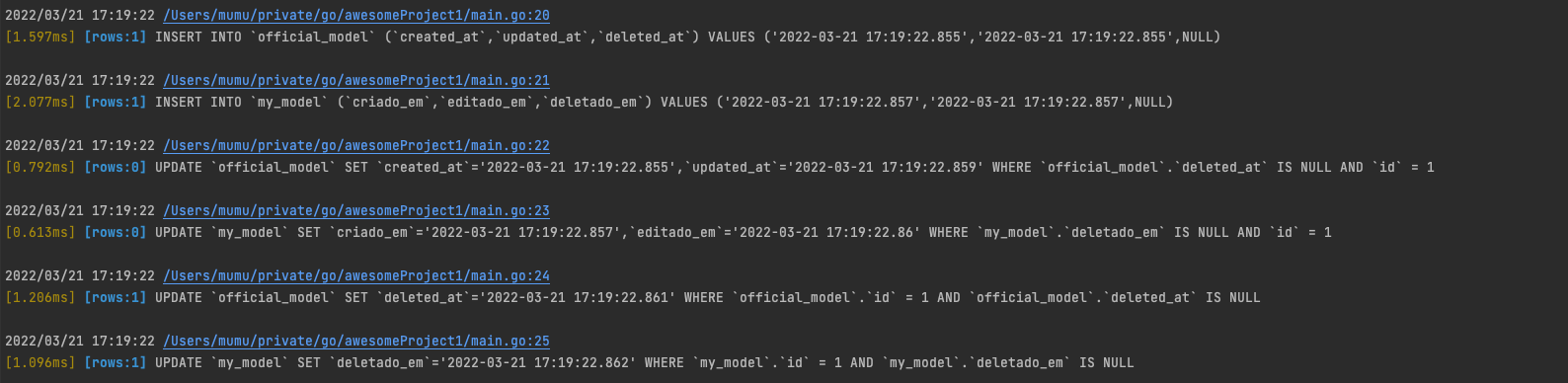 Gorm Change Column name CreatedAt, UpdatedAt and DeletedAt