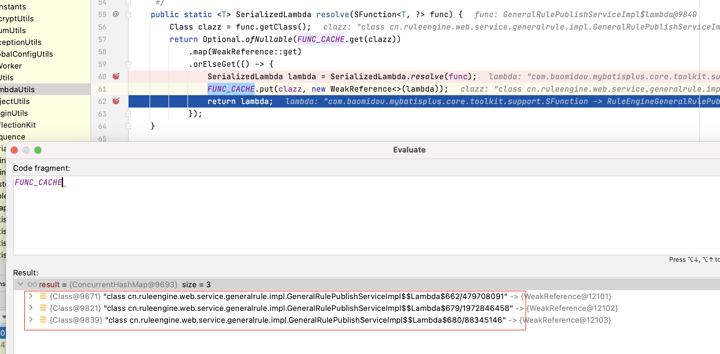 MyBatis-Plus com.baomidou.mybatisplus.core.toolkit.LambdaUtils FUNC_CACHE BUG