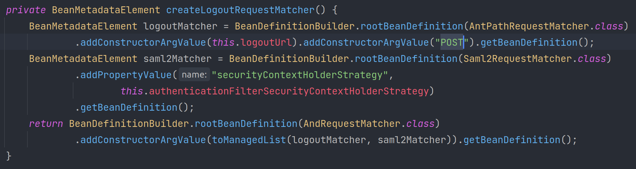 Spring Security The logoutFilter request matcher is hardcode to POST method