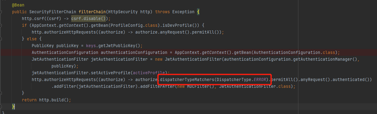 Spring Security Security config upgrade 5.7.8 to 6.1.0, api response status from 500 to 403