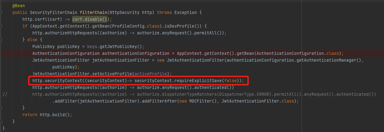 Spring Security Security config upgrade 5.7.8 to 6.1.0, api response status from 500 to 403