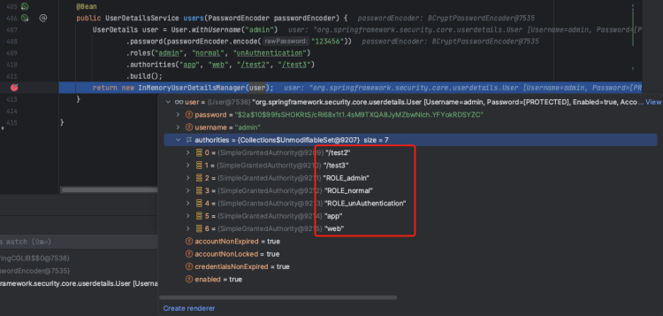 Spring Security authorities in the User between Spring Security Core version 6.1.0 and 6.1.2