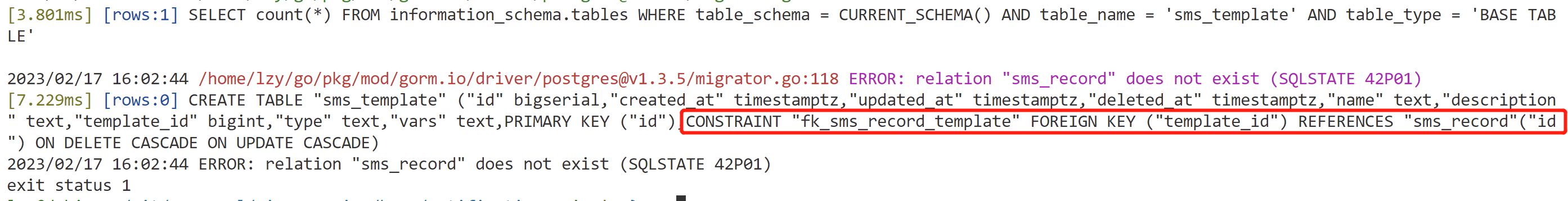 Gorm Model automigrate foreign key generate bug