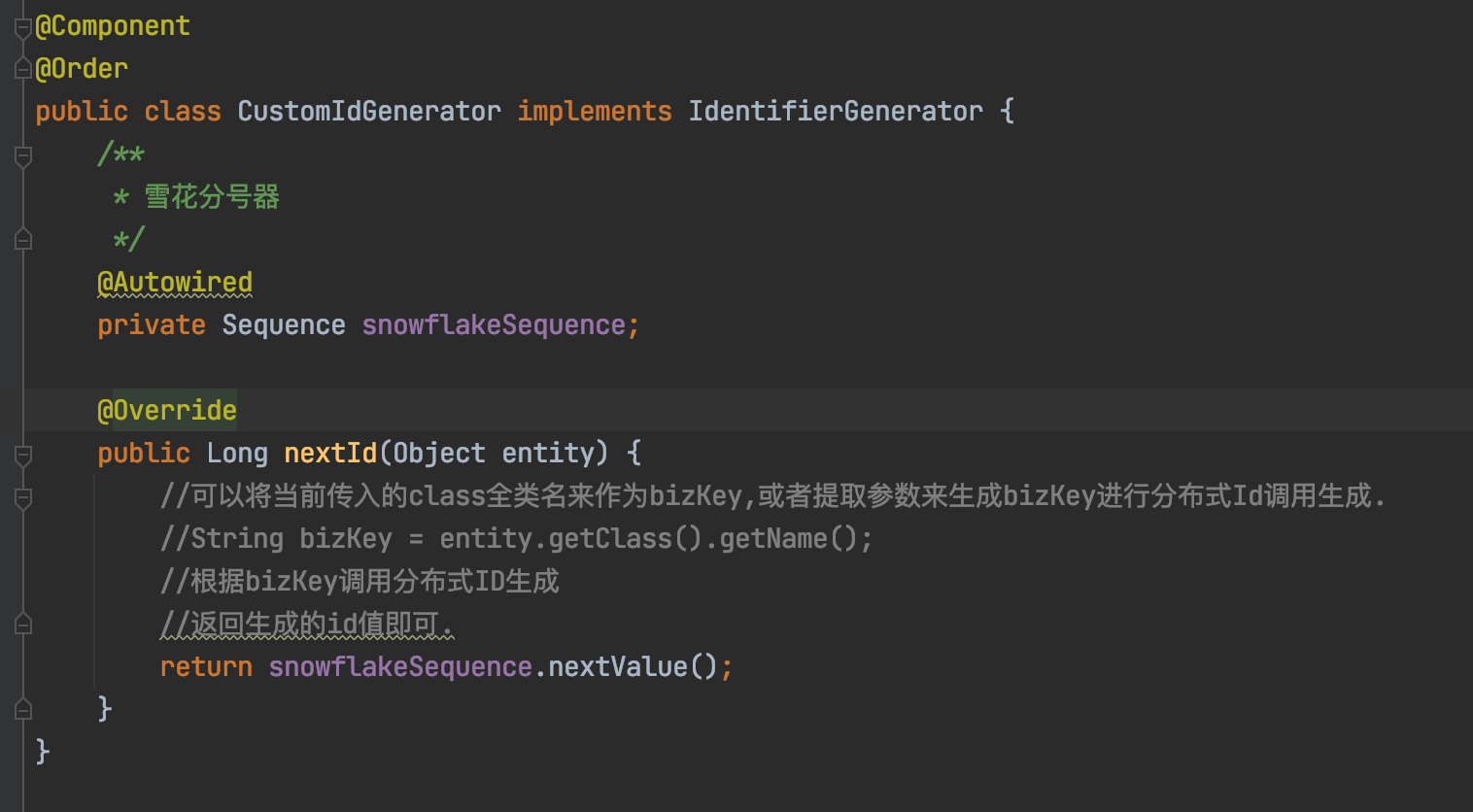 MyBatis-Plus 自定义ID生成器 required a single bean, but 2 were found