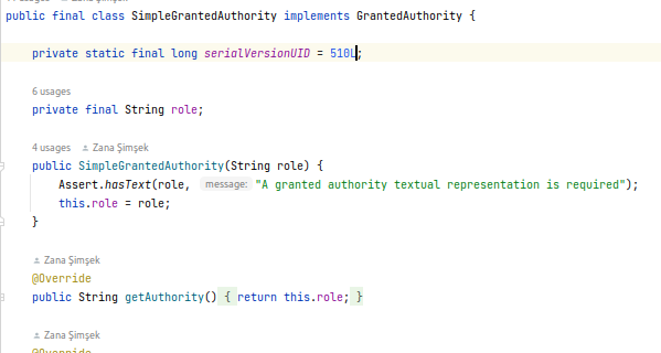 Spring Security SEC-1709: AbstractAuthenticationToken does not define a serialVersionUID