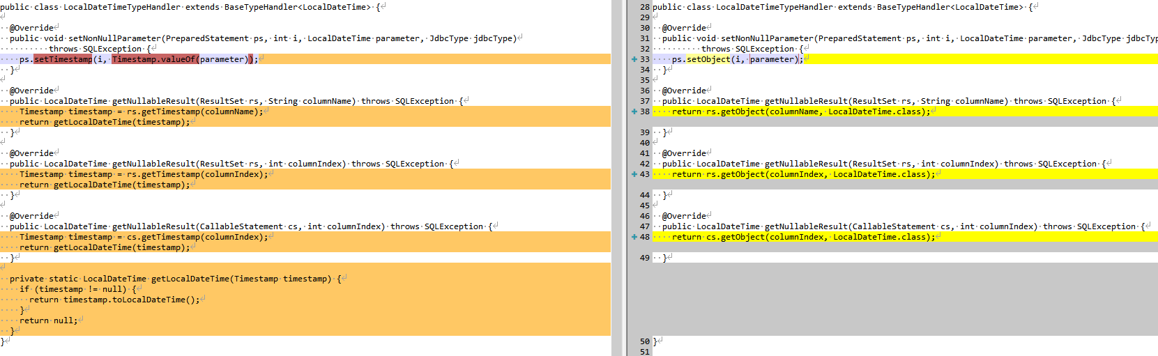 MyBatis-Plus 3.1.1，mybatis 3.5.1中对于java.time包LocalDateTime,LocalDate,LocalTime类型的处理与mybatis 3.5.0有所不同