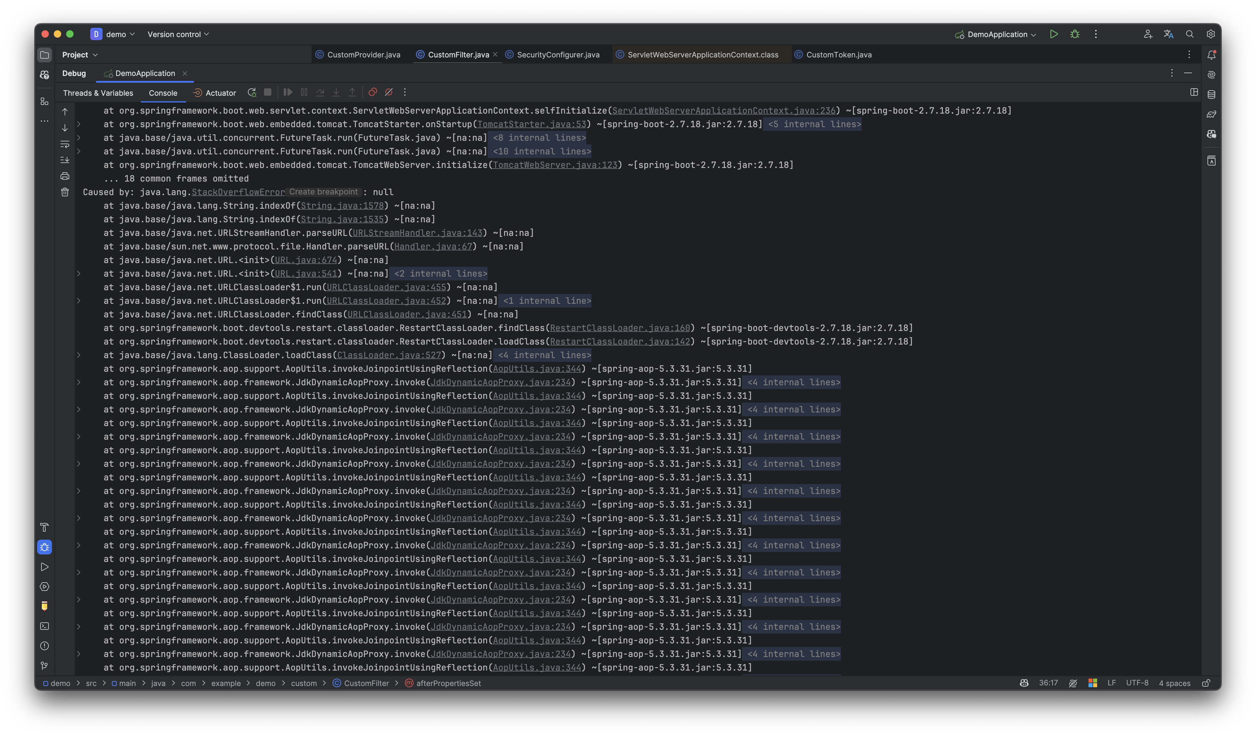 Spring Security Request to add Custom Properties to AuthenticationConfiguration
