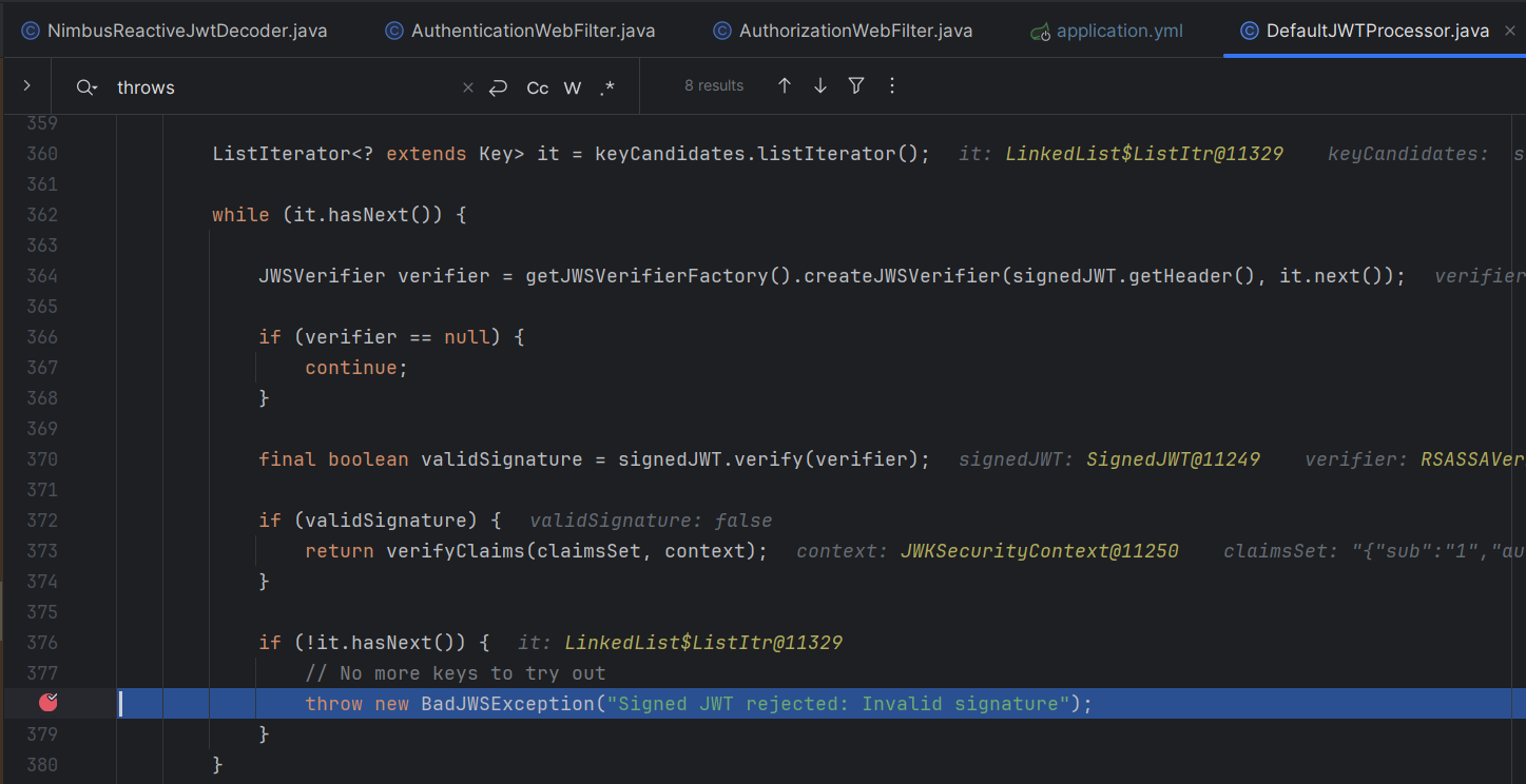 Spring Security Improve logging in NimbusReactiveJwtDecoder