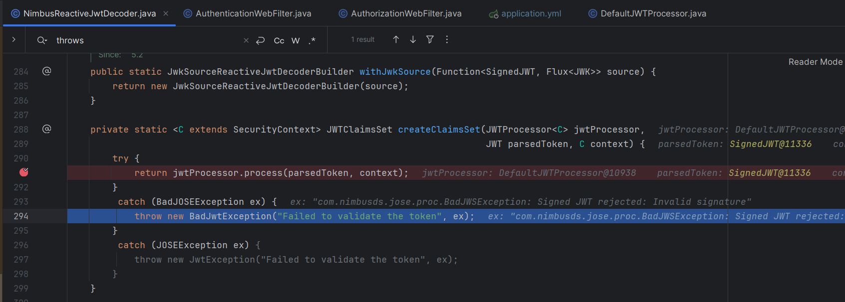 Spring Security Improve logging in NimbusReactiveJwtDecoder