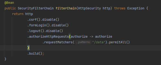 Spring Security requestMatchers does not execute .permitAll() for not registered Bean