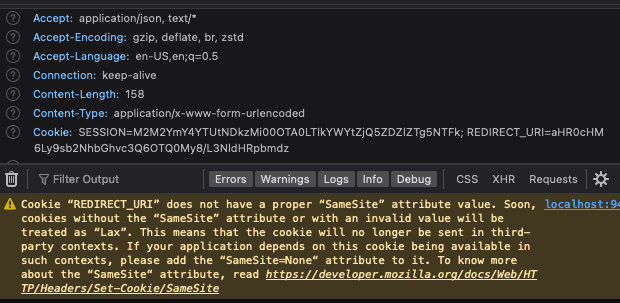 Spring Security CookieRequestCache should set SameSite on the REDIRECT_URI cookie