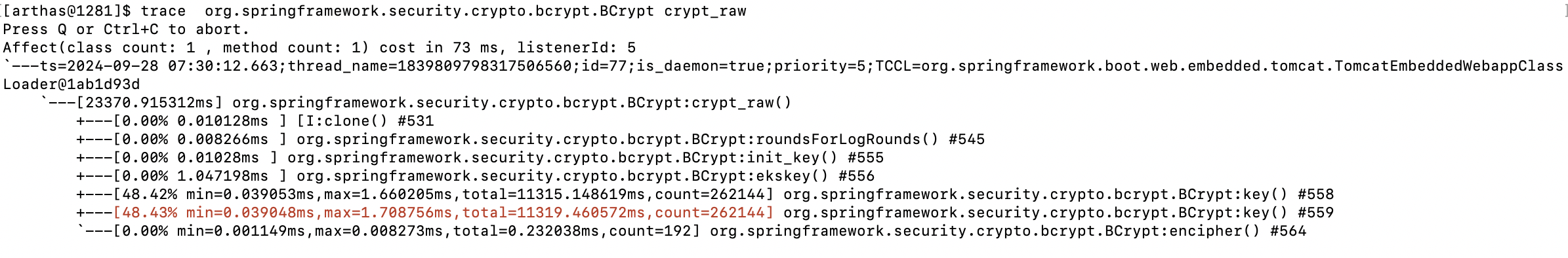 Spring Security  The passwordEncoder.matches()  cost is often very long 