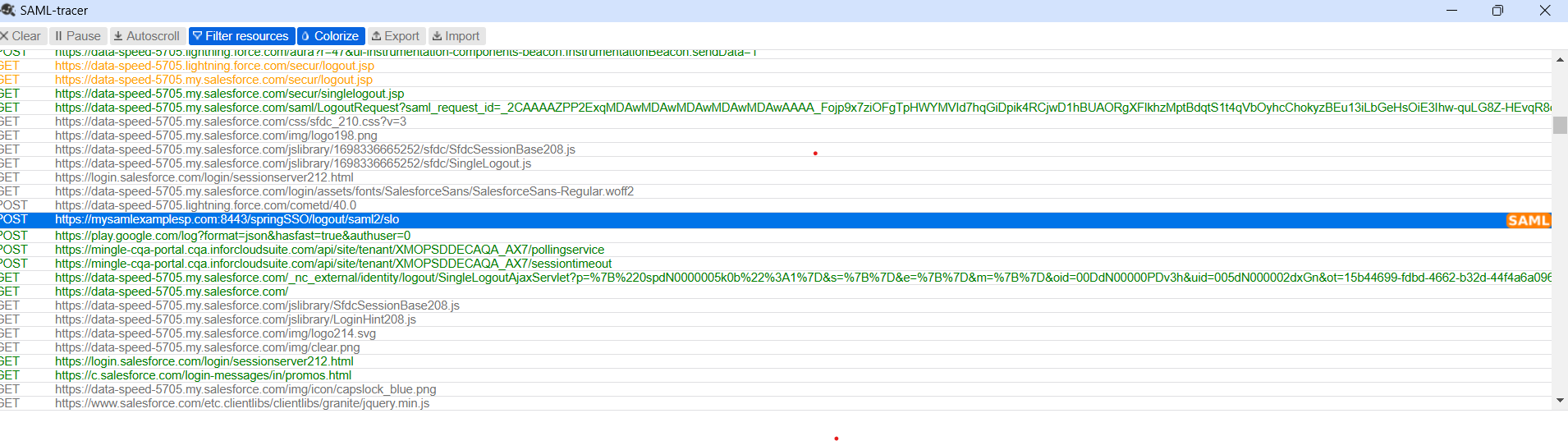 Spring Security Logout Responses not getting generated in case of AP initiated logout