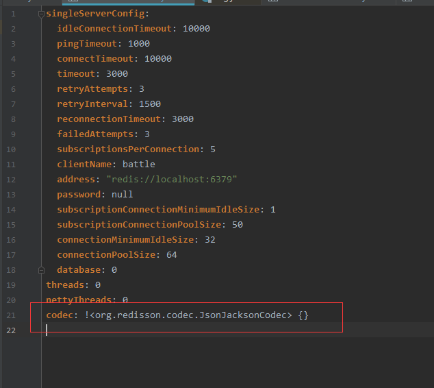 Spring Cloud Config Can't construct a java object for org.redisson.codec.JsonJacksonCodec; exception=Invalid tag: org.redisson.codec.JsonJacksonCodec