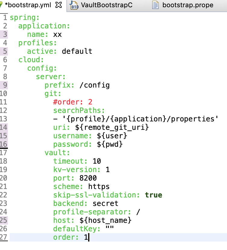 Spring Cloud Config Not honoring Vault configurations 