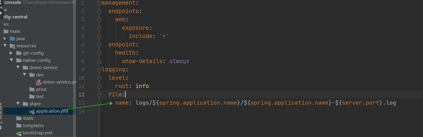 Spring Cloud Config Missing 'logging.file.name' or 'logging.file.path' proper