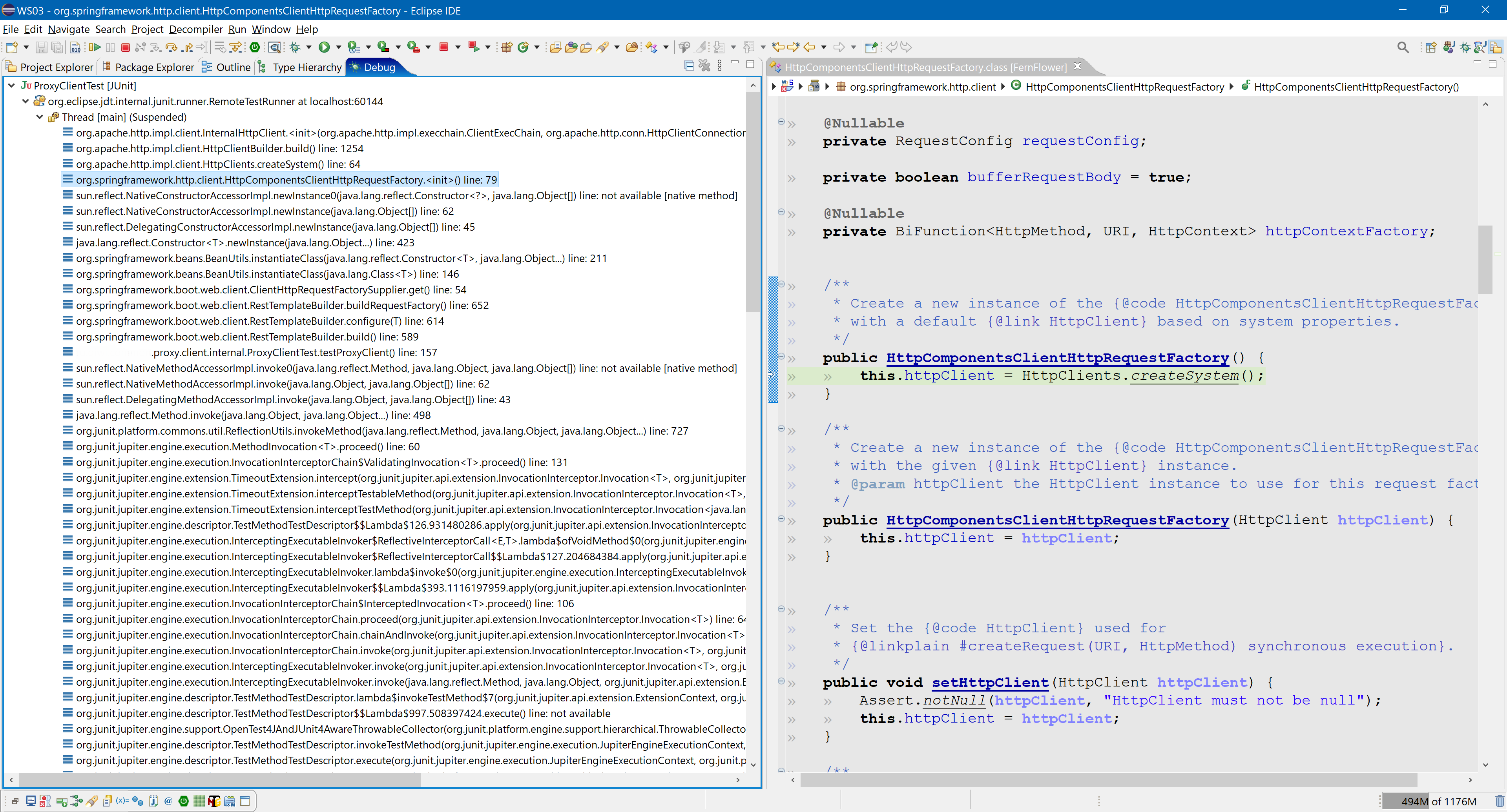 SpringBoot Java system properties can not be applied to RestTemplate HttpClient connection in some cases