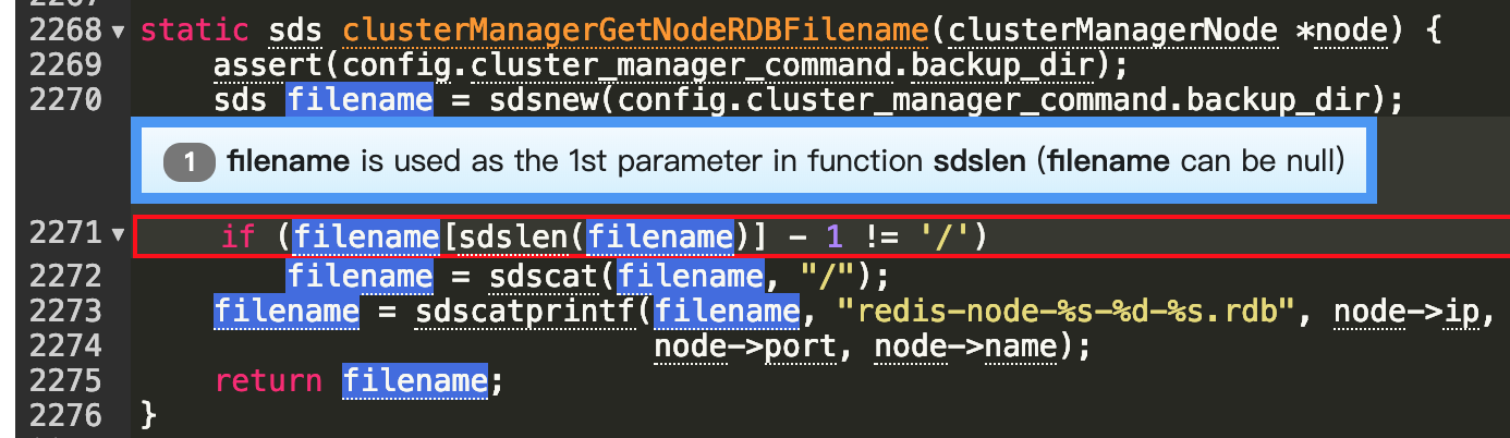 Redis Potential NPD bugs