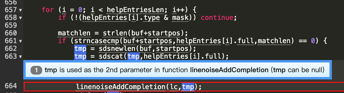 Redis Potential NPD bugs