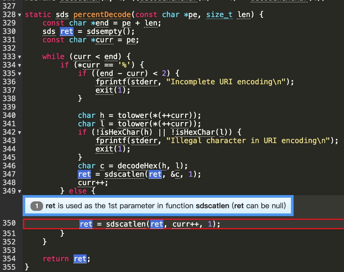 Redis Potential NPD bugs