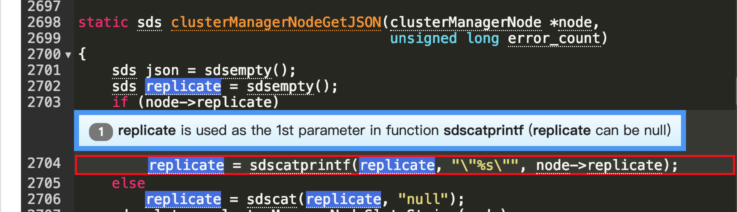 Redis Potential NPD bugs
