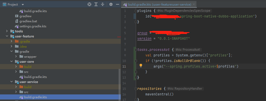 SpringBoot Why can't I use type-safe processAot in gradle build-logic