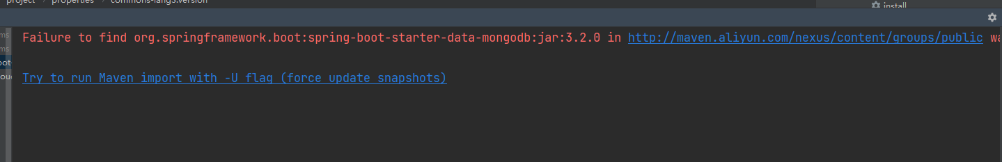 SpringBoot Failure to transfer org.springframework.boot:spring-boot-starter-parent:pom:3.2.0 