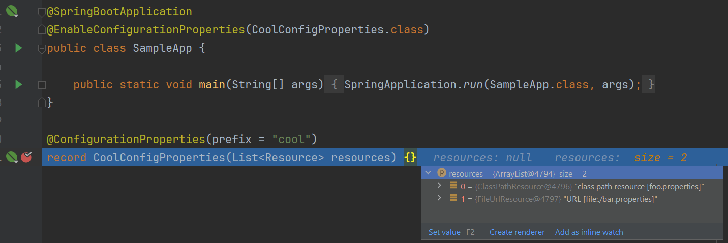 SpringBoot Failed to bind properties to List<Resource>