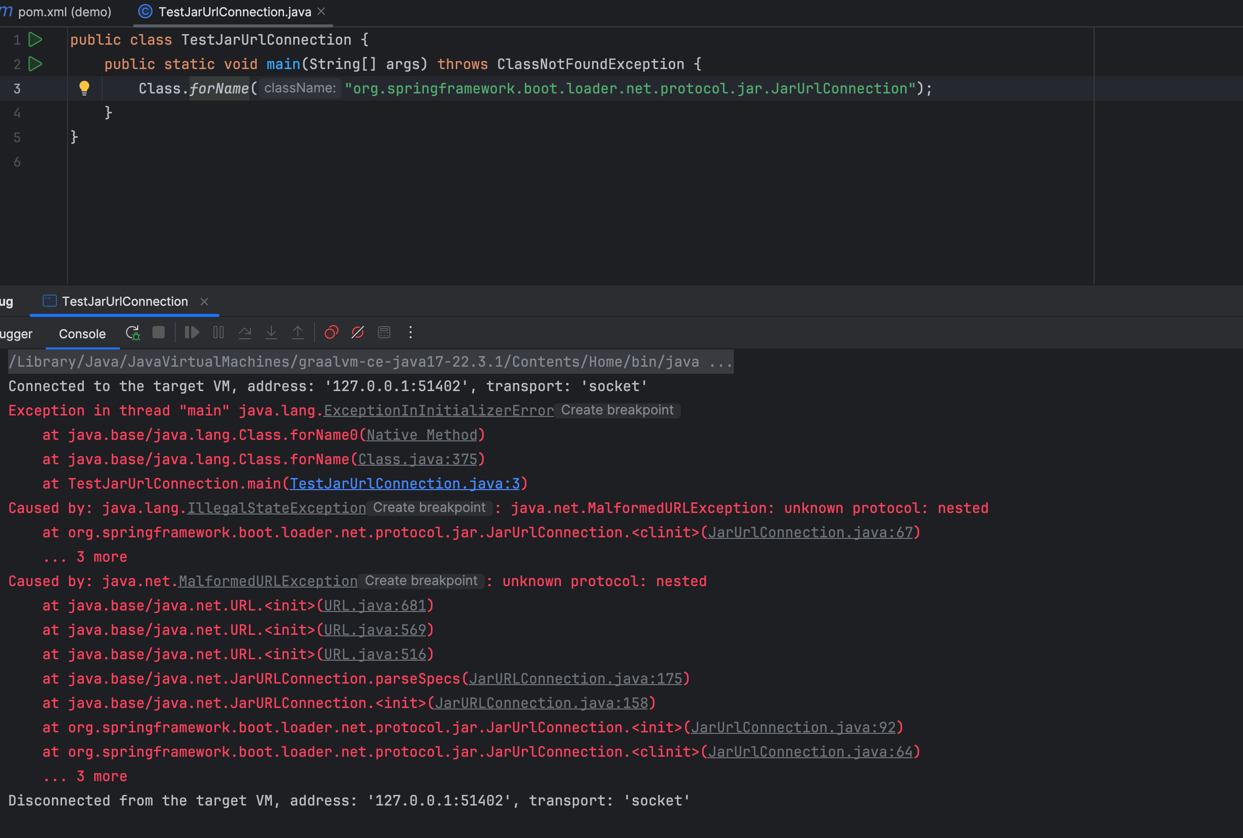 SpringBoot springboot3.2.1 Custom class loader unknown protocol: nested