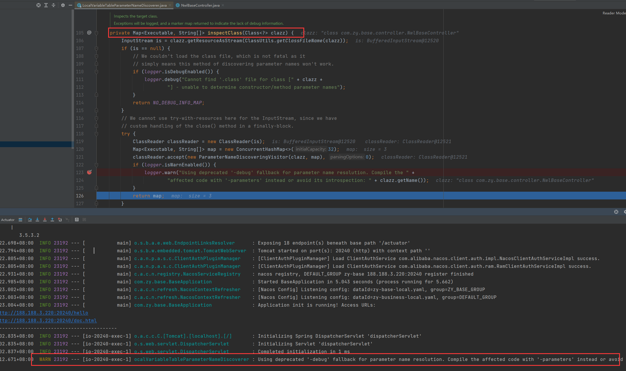 Spring 6.0.11版本，请求接口时警告：Using deprecated '-debug' fallback for parameter name resolution. Compile the affected code with '-parameters' instead or avoid its introspection