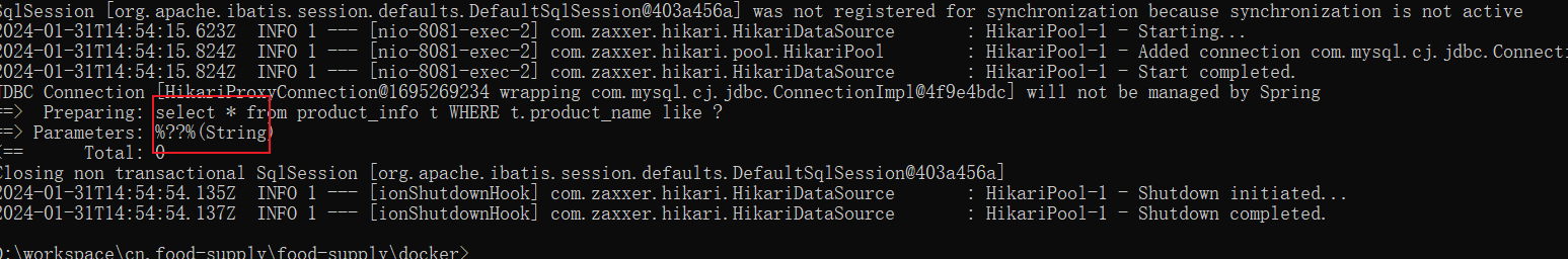 SpringBoot springboot native sql error Illegal mix of collations (utf8mb4_unicode_ci,IMPLICIT) and (gb18030_chinese_ci,COERCIBLE) for operation 'like'