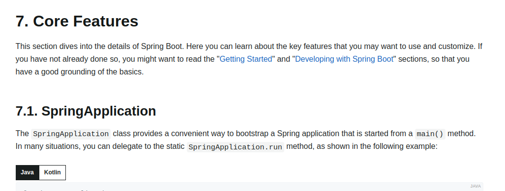 SpringBoot Bug : CSS Related issue in Documentation