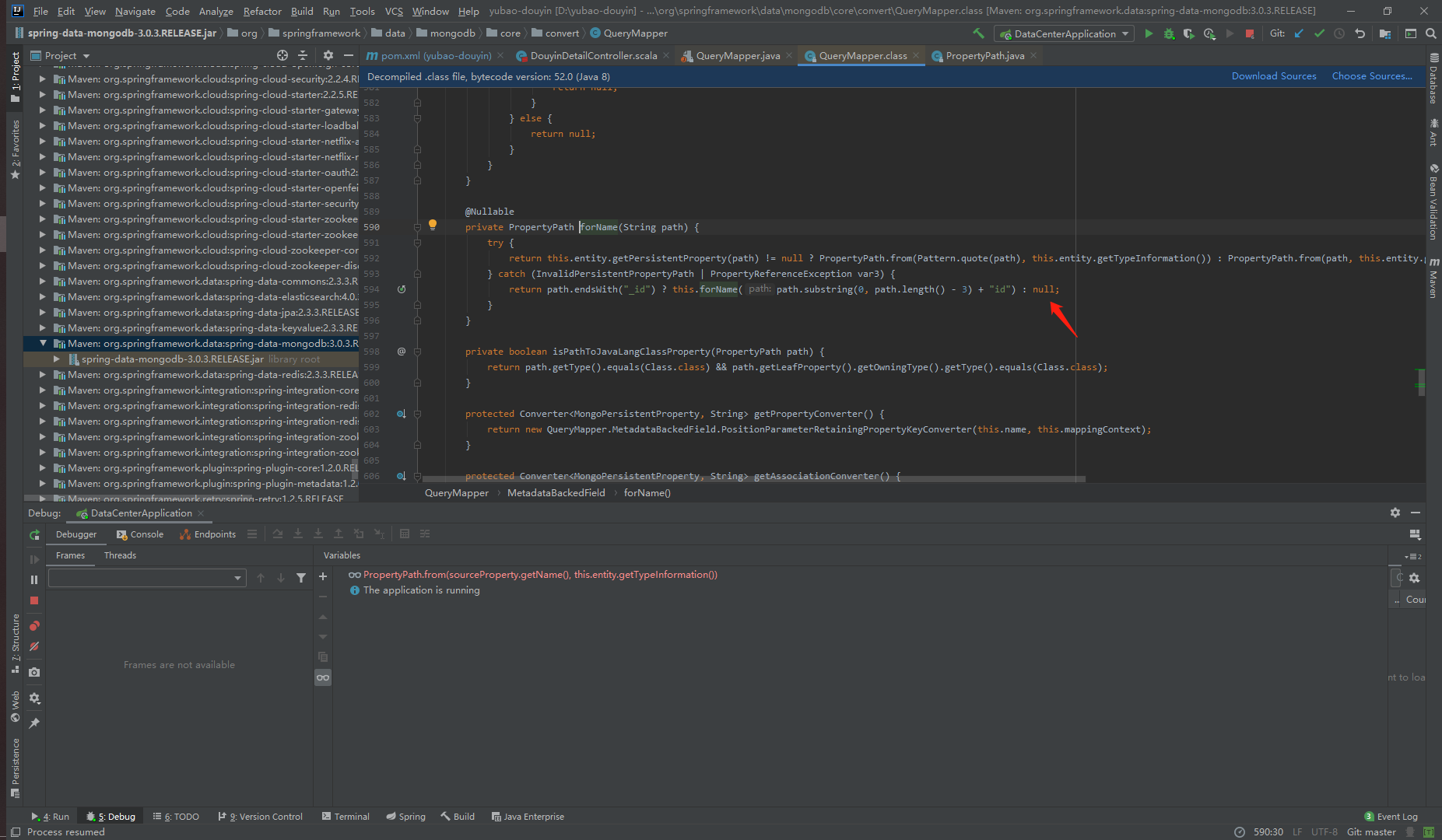 SpringBoot spring-data-mongodb 3.0.3 getPath doesn't try catch