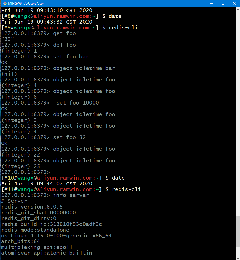 Redis OBJECT IDLETIME key didn't return the right value.