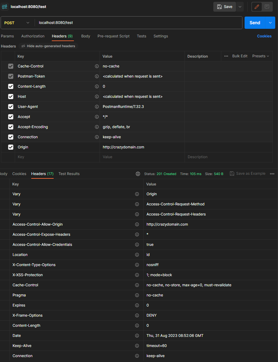 Spring Refine CORS documentation for wildcard processing