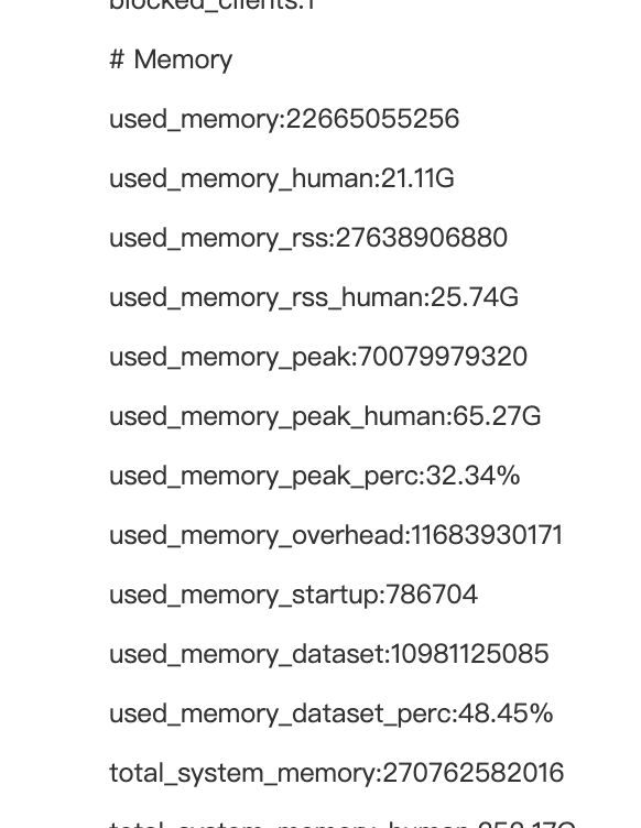 Redis master's memory is 21G but some slave's memory is 12G or 21G